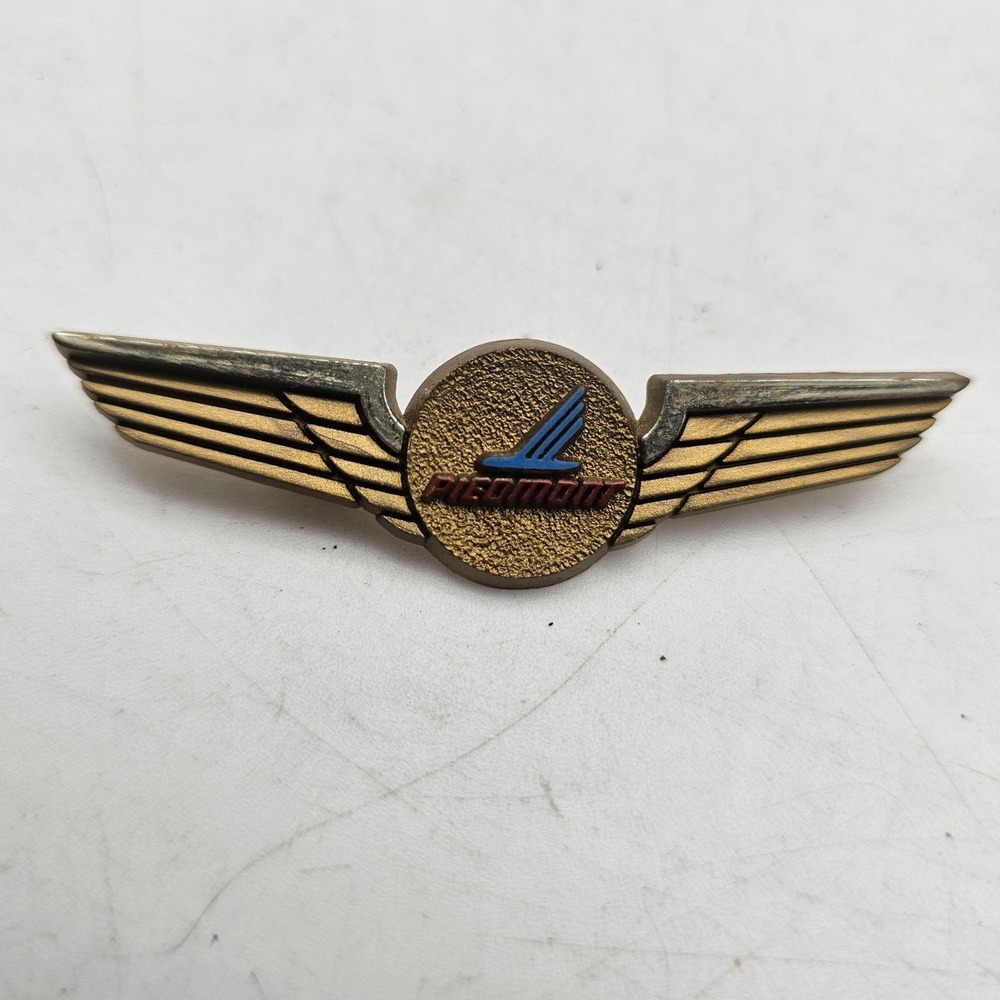 Vintage Piedmont Airlines Pilot Wings Pin Badge Aviation Airline Memorabilia